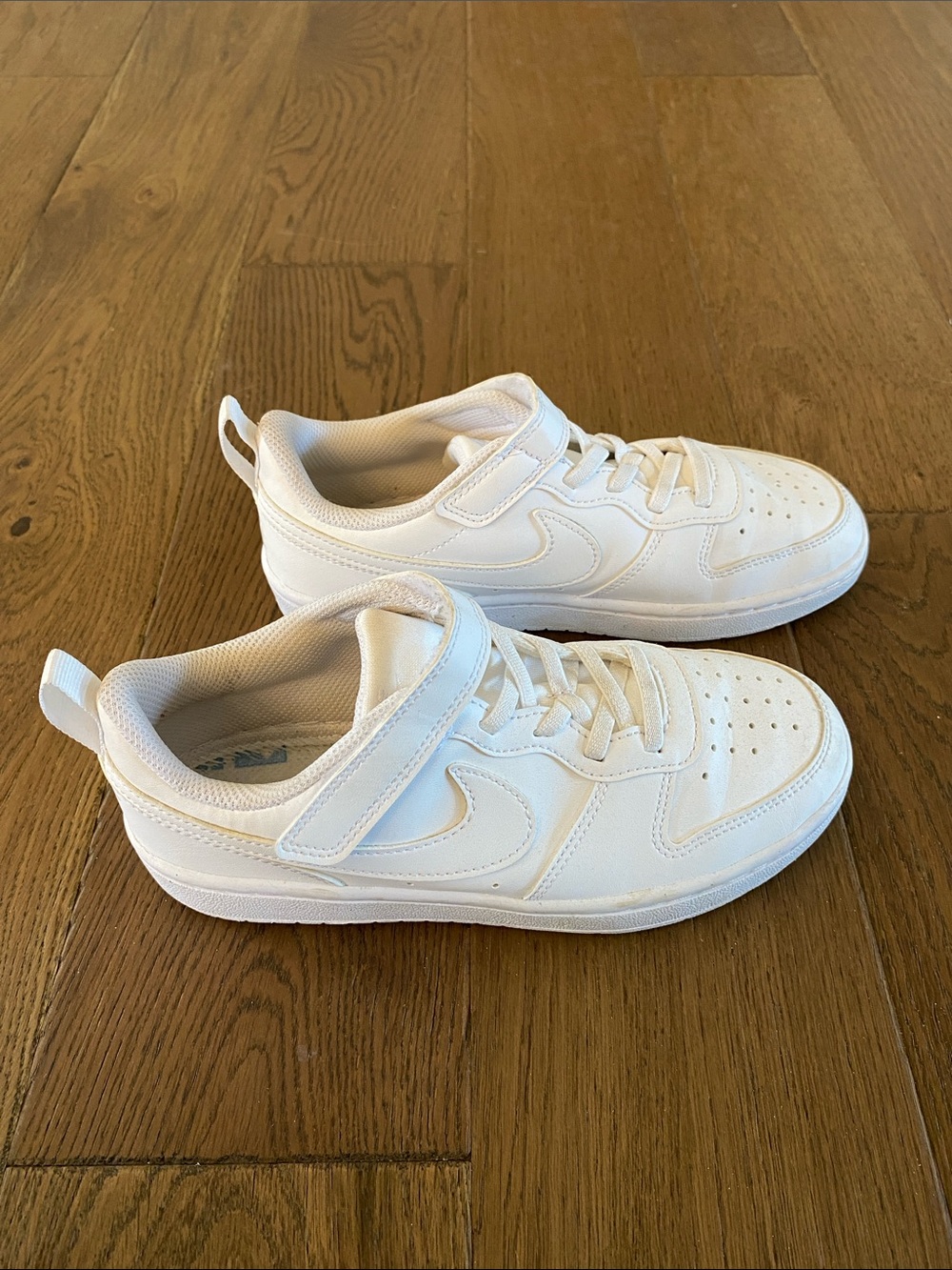 Nike White Low-Top Hook-and-Loop Sneakers